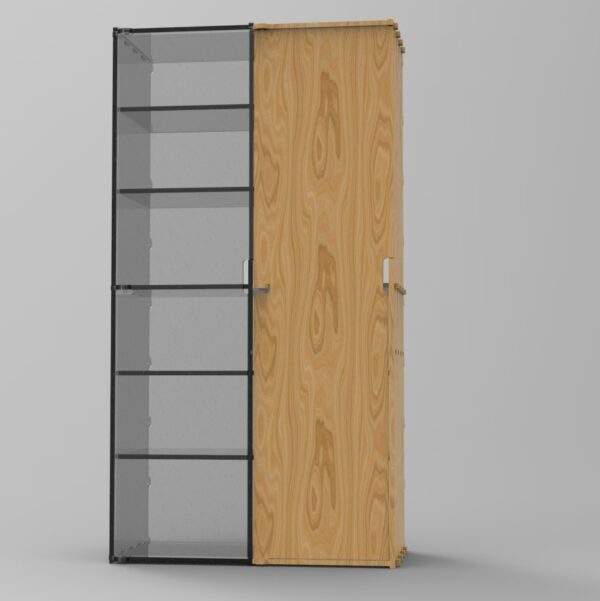 1 door exstention cabinet L Storage tall birch cnc cut ply 2