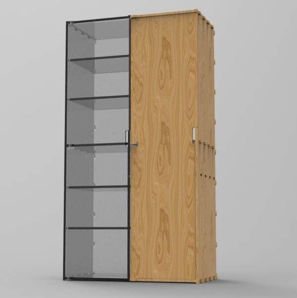 1 door exstention cabinet L Storage tall birch cnc cut ply