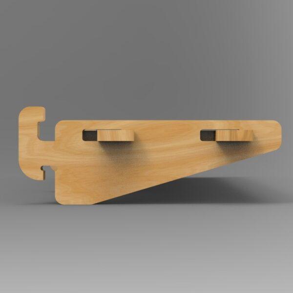 250 1x3 plywood storage office shelf bracket front view