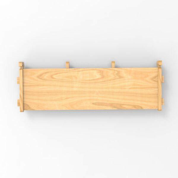 250 1x3 plywood storage office shelf light top view