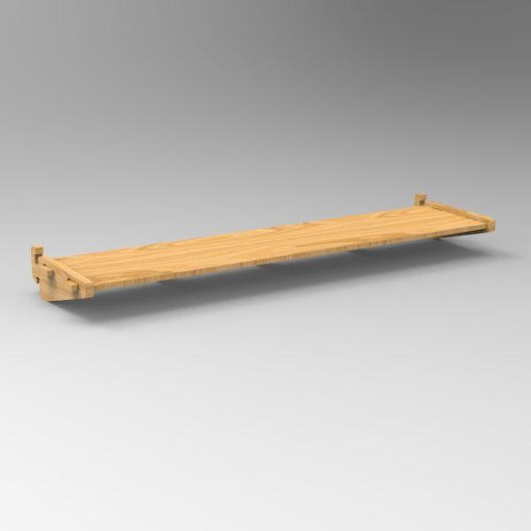 250 1x4 plywood storage office shelf left angle top view