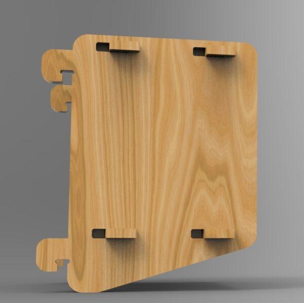 250 2x1 plywood storage office shelf side view face bracket