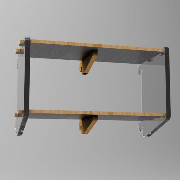 250 2x2 plywood storage office shelf centre top bottom view of bracing clear ends