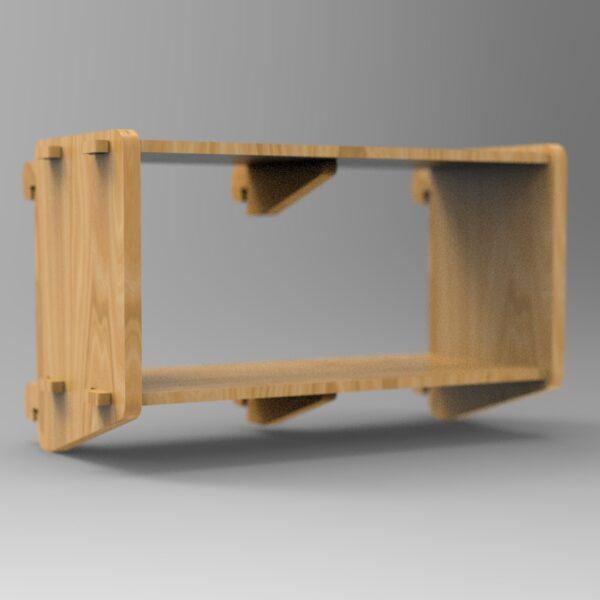 250 2x2 plywood storage office shelf side angle front view 2