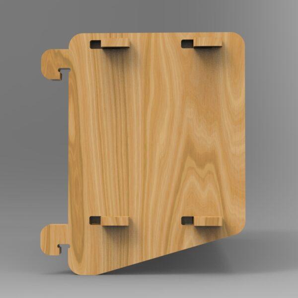 250 2x2 plywood storage office shelf side view panel bracket