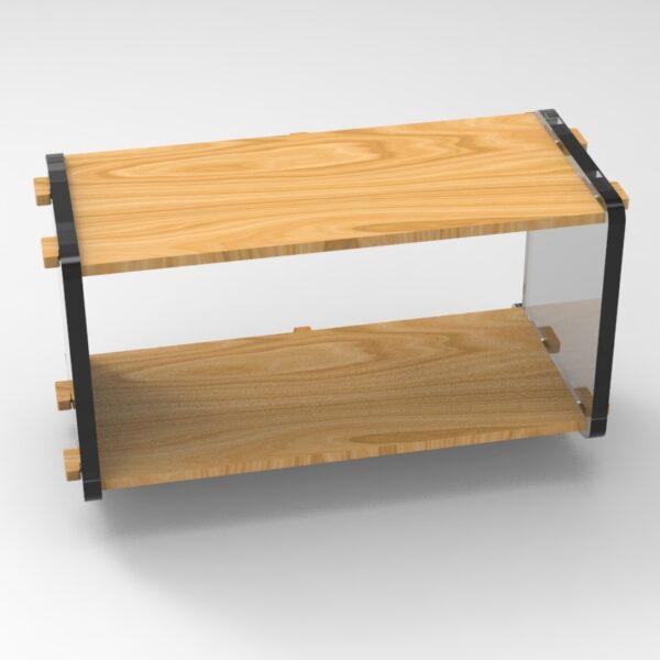 250 2x2 plywood storage office shelf top bottom view clear ends