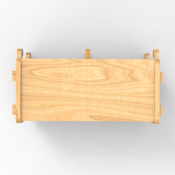 250 2x2 plywood storage office shelf top view