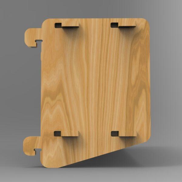 250 2x3 plywood storage office shelf side view facing bracket