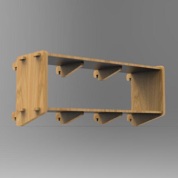 250 2x3 plywood storage office shelf top side front bottom view