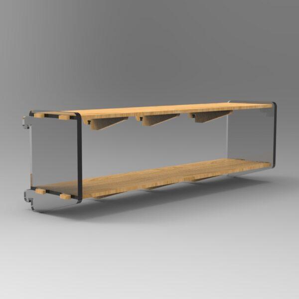 250 2x4 plywood storage office shelf clear ends angle view
