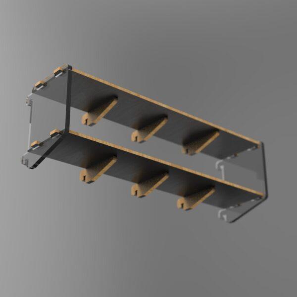 250 2x4 plywood storage office shelf clear ends under view