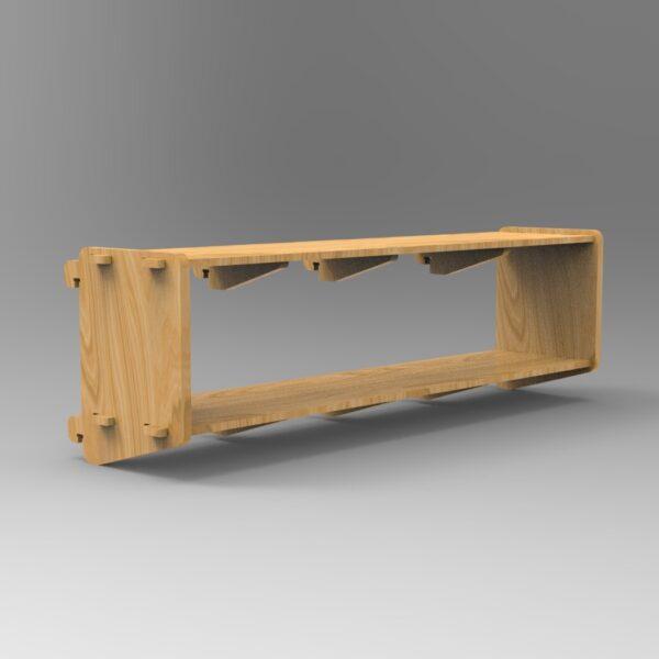 250 2x4 plywood storage office shelf front angle side view