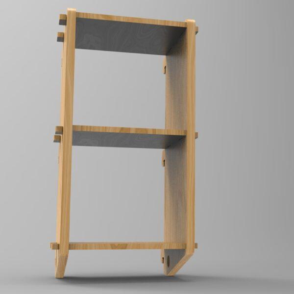 250 3x1 plywood storage office shelf full front view