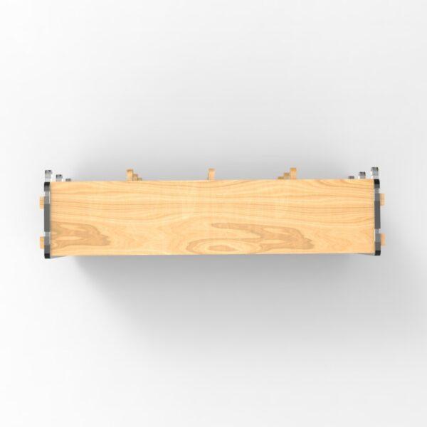 250 3x4 plywood storage office shelf clear ends top view