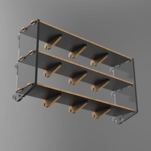 250 3x4 plywood storage office shelf clear ends under view