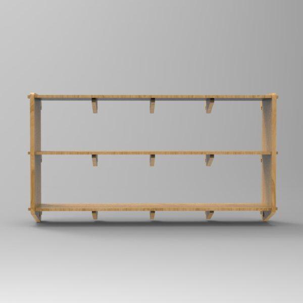 250 3x4 plywood storage office shelf front view