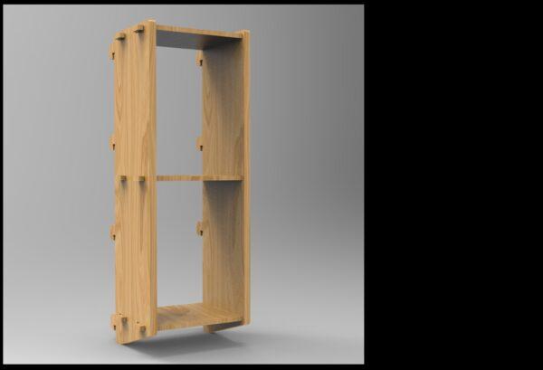 250 43x1 plywood storage office shelf side angle view 1