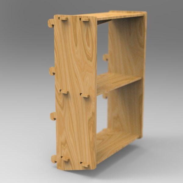 250 43x2 plywood storage office shelf angle side view