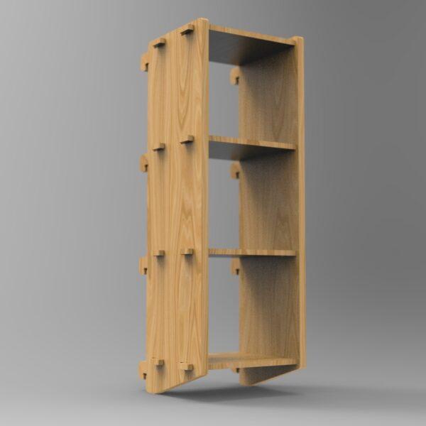 250 4x1 plywood storage office shelf side angle view 2