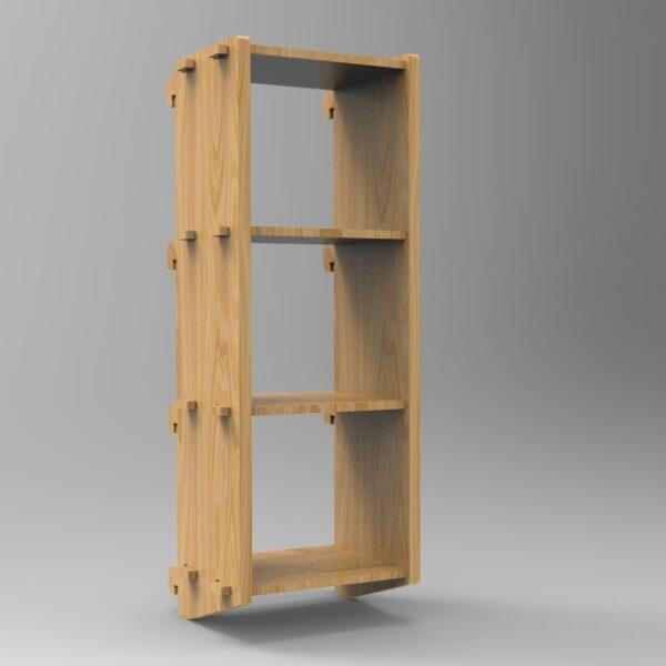 250 4x1 plywood storage office shelf side angle view