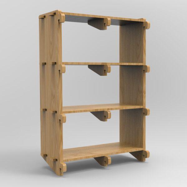 250 4x2 plywood storage office shelf back side front view