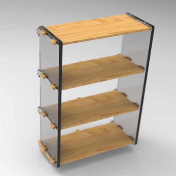 250 4x2 plywood storage office shelf clear ends angle top view