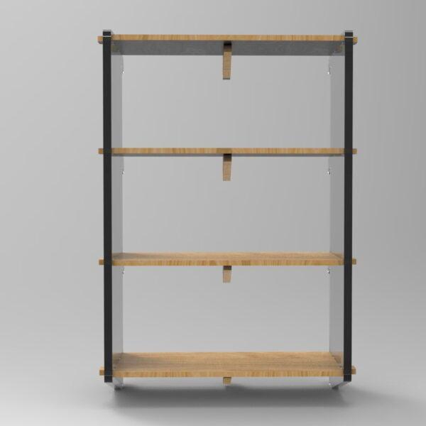 250 4x2 plywood storage office shelf clear ends front view