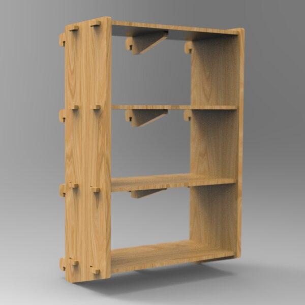 250 4x2 plywood storage office shelf front side angle view