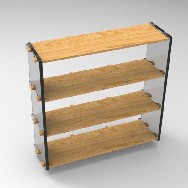 250 4x3 plywood storage office shelf clear ends top angle view 2