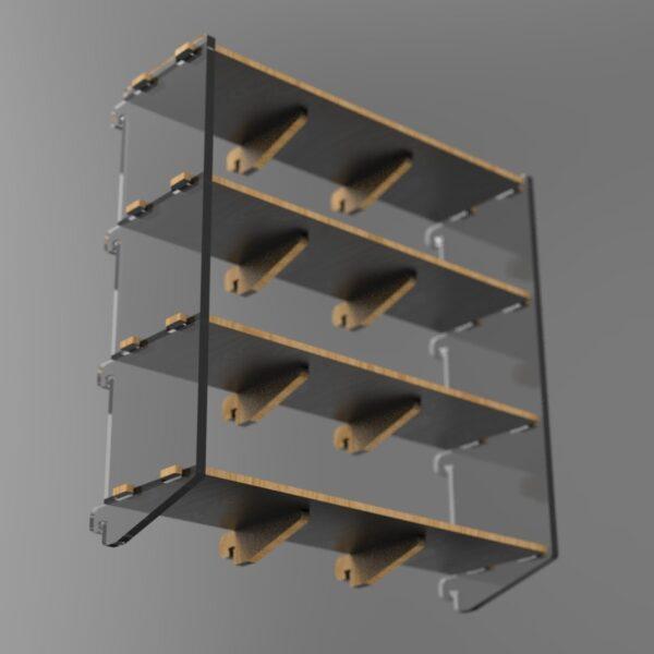 250 4x3 plywood storage office shelf clear ends under view