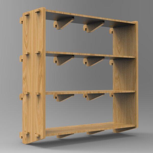 250 4x3 plywood storage office shelf front angle view 2