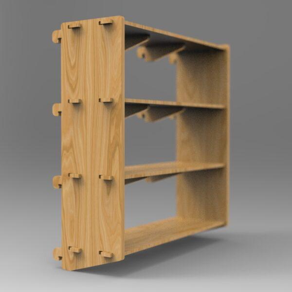 250 4x3 plywood storage office shelf front side view