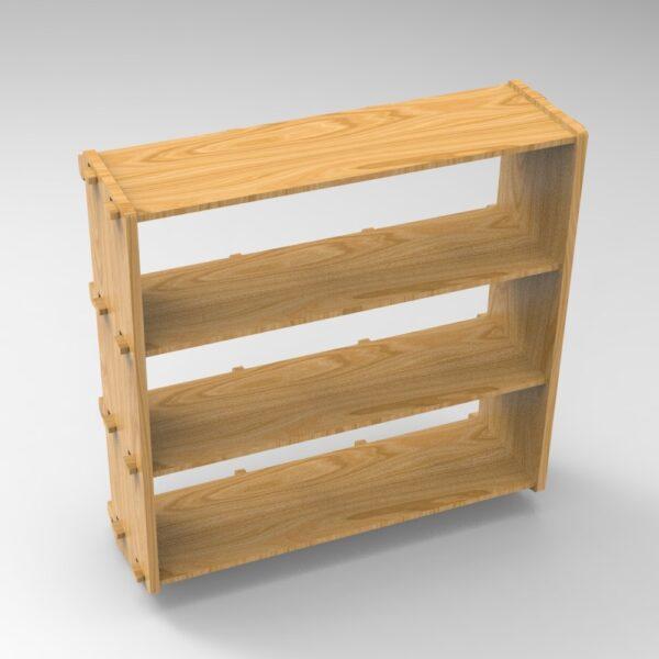 250 4x3 plywood storage office shelf top side angle view