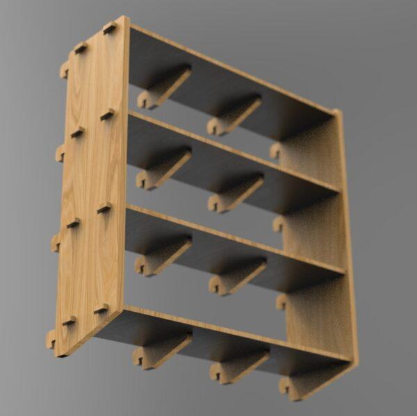 250 4x3 plywood storage office shelf under angle view