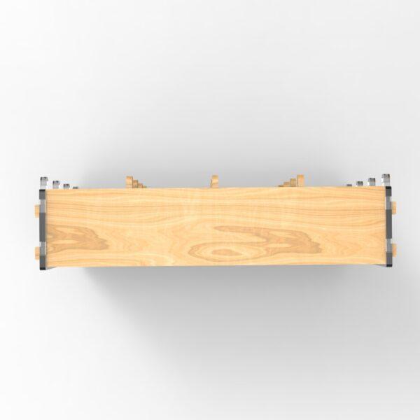 250 4x4 plywood storage office shelf clear ends top view