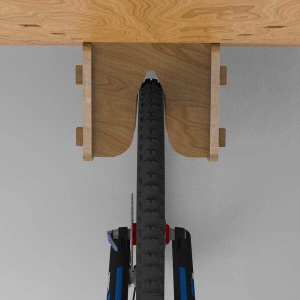 250 single bike rack stand top view with bike