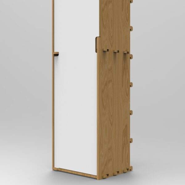 Vaeg 430 stand alone tall storage cupboard plywood with white doors 17
