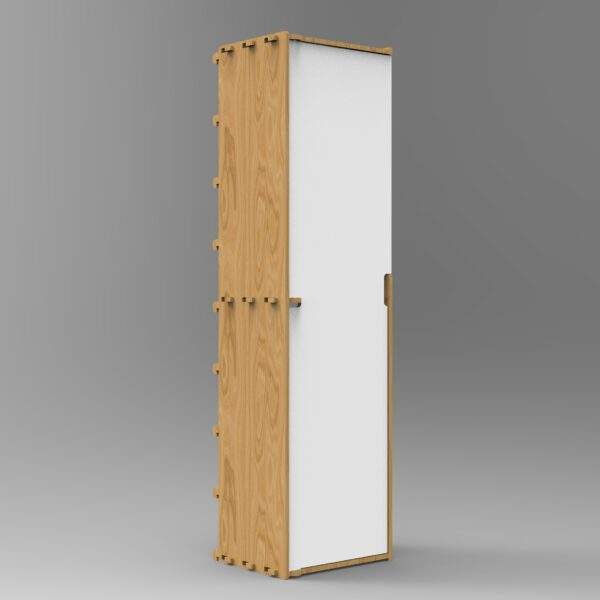 Vaeg 430 stand alone tall storage cupboard plywood with white doors 3