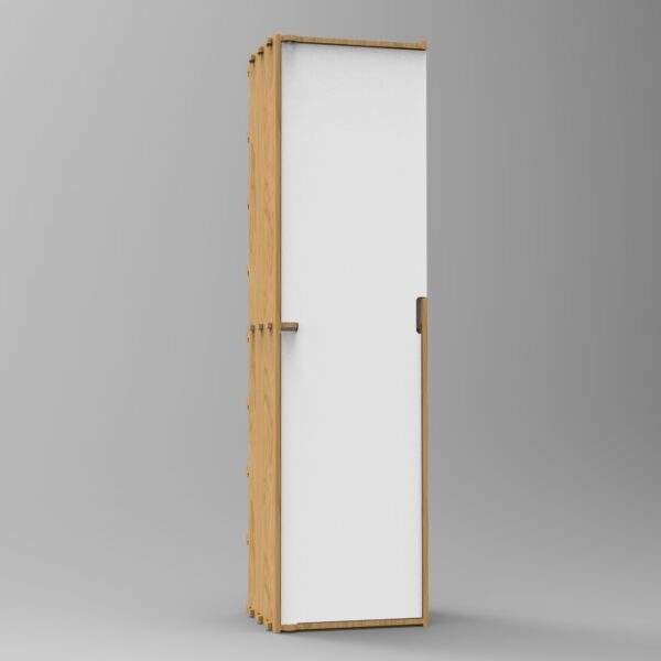 Vaeg 430 stand alone tall storage cupboard plywood with white doors 8